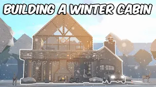 BUILDING A SNOWY WINTER CABIN IN BLOXBURG