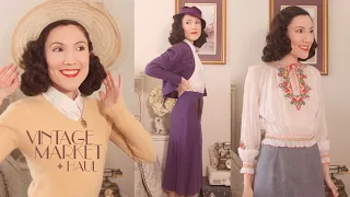 VLOG: Vintage Market + Haul | 1930s and 1940s | Carolina Pinglo