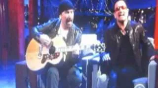 Bono & The Edge (of U2) - "Stuck in a Moment You Can't Get Out Of" - Letterman 7/18/11 (HQ Audio)