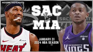 Sacramento Kings vs Miami Heat Full Game Highlights | Jan 31 | 2024 NBA Season