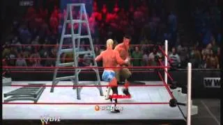 WWE 13 TLC 2012 simulation John Cena vs Dolph Ziggler (Ladder match for MITB contract)