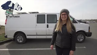 Van build that looks like mini Condo! Full time solo Van dwelling