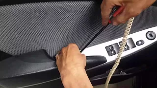 Jeff tan tutorial / hyundai accent sedan / front door panel removal