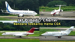 Deretan Pesawat Jet Pribadi / Charter Di Bandara Soekarno Hatta CGK