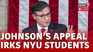 Mike Johnson Live | New York Student Live | Speaker Johnson Heckled At New York University