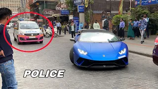 POLICE alerts LAMBO revving LOUD | PUBLIC REACTIONS INDIA