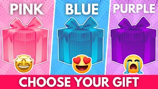 Choose Your Gift 🎁🤩✨️| 3 Gift Box Challenge | Pink, Blue & Purple