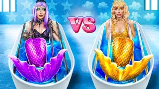 Extreme Makeover From Day Girl and Night Girl to Mermaids! Mermaid in Jail!