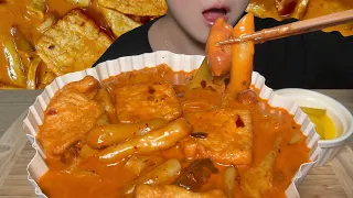 마라로제엽떡 먹방! 🧡 Mala Rose Tteokbokki Mukbang