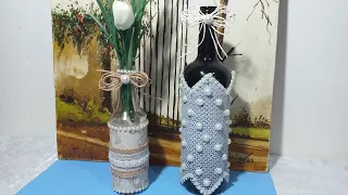 2 ideias de decoração e reciclagem com Garrafas!!! Regina Ensina! !