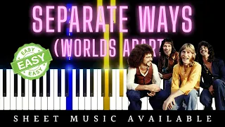 Seperate Ways (Worlds Apart) by Journey (Easy Piano Tutorial)