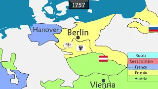 seven years war - summary on map