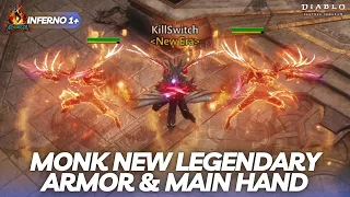 Diablo Immortal - Monk New Inferno 1+ Legendary Armor & Main Hand