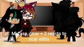 Mufasa, Scar + 2 reacts to my scar edits( its my first time in gacha club) 😯