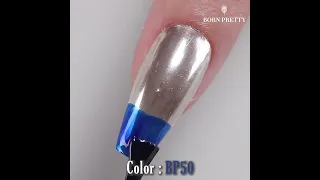 Chrome Ombre Mirror Blue Nail Art BORN PRETTY
