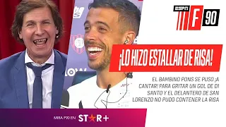 El Bambino #Pons relató un gol de #DiSanto y el delantero de #SanLorenzo EXPLOTÓ DE LA RISA 🤣