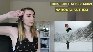 British Girl Watches Indian National Anthem | Reaction Video