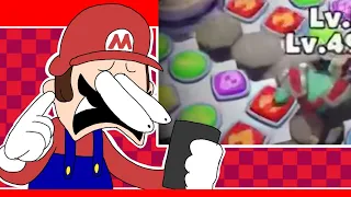 (super mario bros/animation)Mario react to a cursed mobile ad