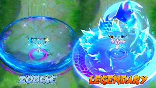 Lunox Divine Goddess Legendary Skin VS Libra Zodiac Skin MLBB Comparison