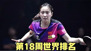 国际乒联公布了2024年第18周世界排名