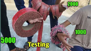 1000-2000-5000 Bijli Ladi Testing || Different types of bijli ladi || Testing Diwali Crackers ||