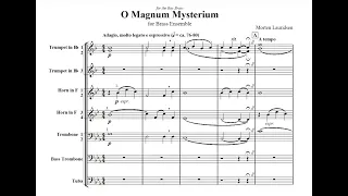 O Magnum Mysterium by Morten Lauridsen (for Brass Ensemble) (Score)
