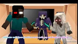 rainimator and Minecraft entities react to entity 303 and dreadlord vs Herobrine