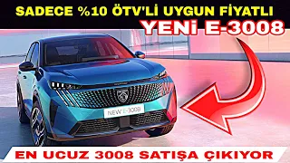 SADECE %10 ÖTV Lİ UYGUN FİYATLI ELEKTRİKLİ PEUGEOT 3008 TÜRKİYEDE SATIŞA ÇIKIYOR