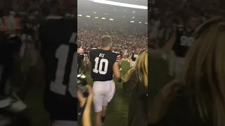 Auburn kneels down twice to beat Alabama in the 2019 Iron Bowl and the crowd storms the field