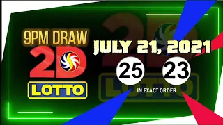 LOTTO RESULT TODAY  9PM DRAW   JULY 21, 2021| LOTTO DRAW RESULT TODAY