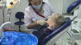 Ангелина на приёме у стоматолога / Angelina on reception at the Dentist