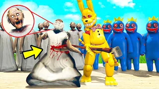 SPRINGBONNIE VS GRANNY VS BLUE.exe VS BALDI`S BASIC | GTA V Five Nights at Freddy's