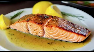 Perfect Pan Seared Salmon WithLemon Butter Sauce In 10 Minutes |Easy Salmon Recipe