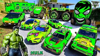 GTA 5 - Stealing Hulk Super vehicles with Franklin! (Real Life Cars #72)