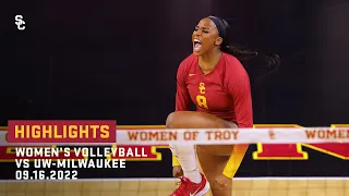 Women's Volleyball - USC 3, UW-Milwaukee 0: Highlights (9/16/22)