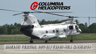 Plane Spotting @ Sandakan Airport =Boeing Vertol 107-II + CH46 Sea Knight + Columbia Helicopters=