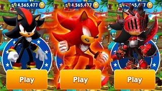 Sonic Dash - Chaos Shadow vs Shadow vs Dragon Hunter Lancelot - All Characters Unlocked Gameplay