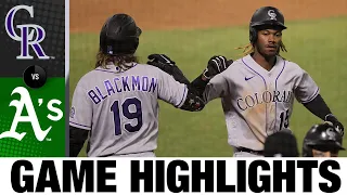 Balanced offense leads Rockies to 8-3 win | Rockies-Athletics Game Highlights 7/28/20