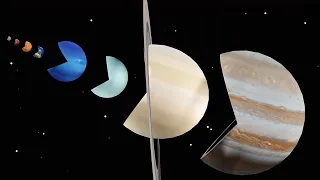 Hungry Planet SIZES for BABY for kids solar system 8 ３D Learn planet names and sizes　子供向けの惑星の名前と大きさ