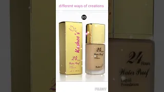 kashees 24 hours water proof liquid foundation|@different ways of creations