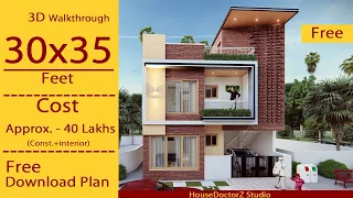 3D Home Design | 30x35 House Plan North Face | Luxury House Interior | 4BHK | Vastu | HouseDoctorZ