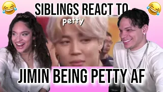 Siblings react to BTS' Jimin being petty/sassy af 😎💜✨| REACTION