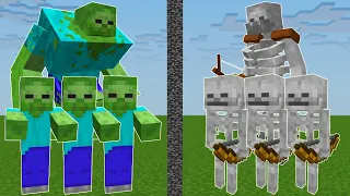 Zombies vs Skeletons (Minecraft Mob Battle)