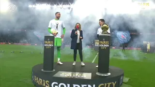 lionel messi presenting his 7th ballon d"or for at parc des princess #Lm7