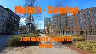 3 KM WALK IN 3 MINUTES: Malmö, Sweden - Hyllie, April 2022