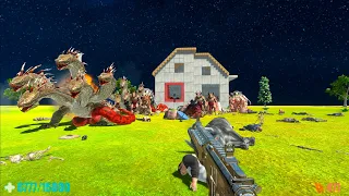 My house was attacked by an army of scary monsters! Defending the house FPS Avatar!