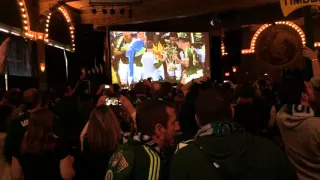 Portland Timbers 2015 MLS Cup Viewing Party Timbers get trophy.