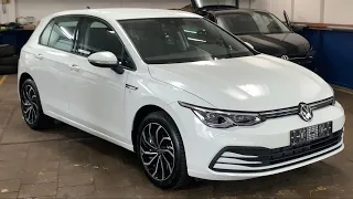 Volkswagen NEW Golf 8 in 4K review ,english ,details inside & outside 2020 pure white first edition,