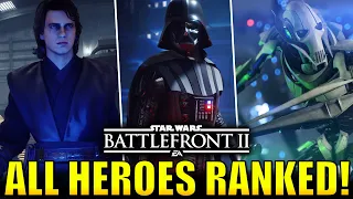 All Star Wars Battlefront 2 Heroes RANKED from Worst to Best! (Final)