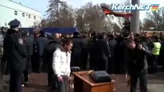 Попытка Майдана в Керчи Крым Евромайдан 24 02 2014